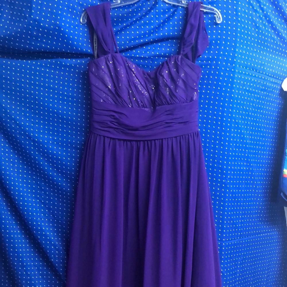 Alfred Angelo gown purple long floor length sz 8 - Picture 4 of 7